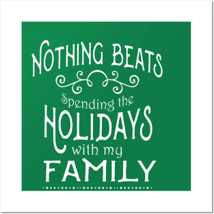 Beautiful Christmas and Thanksgiving Holiday Family Shirt Posters and Art